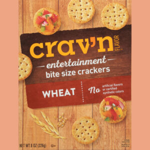 Crav'n Flavor Entertainment Wheat Crackers Bite Size 8 oz