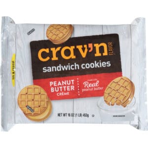 Crav'n Flavor Peanut Butter Creme Sandwich Cookies 16 oz