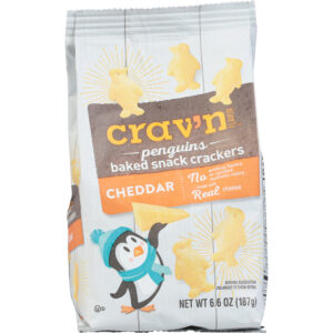 Crav'n Flavor Penguins Cheddar Baked Snack Crackers 6.6 oz