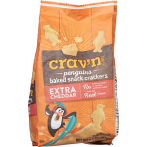 Crav'n Flavor Penguins Extra Cheddar Baked Snack Crackers 6.6 oz