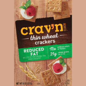 Crav'n Flavor Reduced Fat Thin Wheat Crackers 8 oz