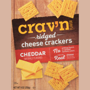 Crav'n Flavor Ridged Cheddar Cheese Crackers 9 oz