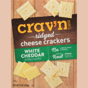 Crav'n Flavor Ridged White Cheddar Cheese Crackers 9 oz