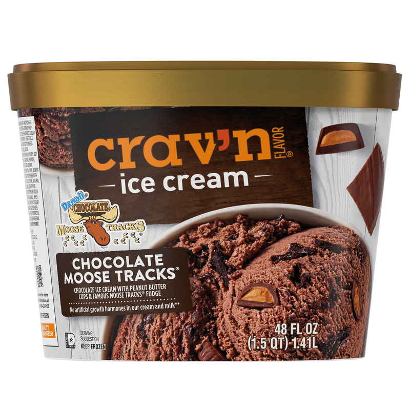 Crav'n Flavor Chocolate Moose Tracks Ice Cream 48 Fl Oz