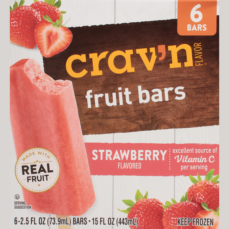 Crav'n Flavor Strawberry Flavored Fruit Bars 6 ea