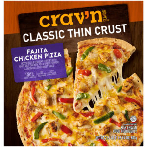 Crav'n Flavor Classic Thin Crust Fajita Chicken Pizza 21.4 oz