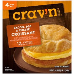 Crav'n Flavor Croissant Bacon  Egg & Cheese Sandwiches 4 Each