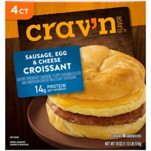 Crav'n Flavor Croissant Sausage  Egg & Cheese Sandwiches 4 Each