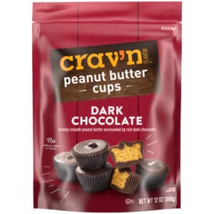 Crav'n Flavor Dark Chocolate Peanut Butter Cups 12 oz