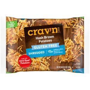 Crav'n Flavor Gluten Free Shredded Hash Brown Potatoes Family Size 64 oz