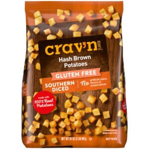 Crav'n Flavor Gluten Free Southern Diced Hash Brown Potatoes 32 oz