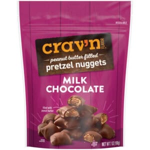 Crav'n Flavor Peanut Butter Filled Milk Chocolate Pretzel Nuggets 7 oz