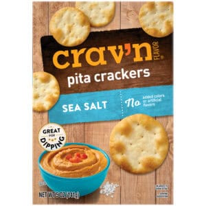 Crav'n Flavor Sea Salt Pita Crackers 5 oz