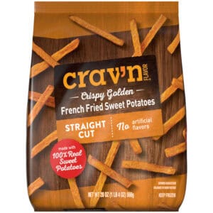 Crav'n Flavor Crispy Golden French Fried Straight Cut Sweet Potatoes 20 oz