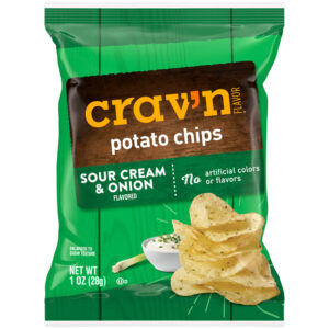 Crav'n Flavor Sour Cream & Onion Flavored Potato Chips 1 oz