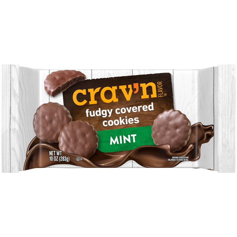 Crav’n Flavor Fudgy Covered Mint Graham Cookies 10 oz