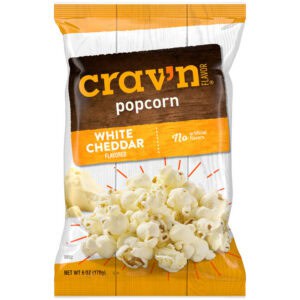 Crav'n Flavor White Cheddar Flavored Popcorn 6 oz
