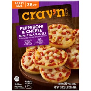 Crav'n Flavor Pepperoni & Cheese Mini Pizza Bagels Party Size 36 Each