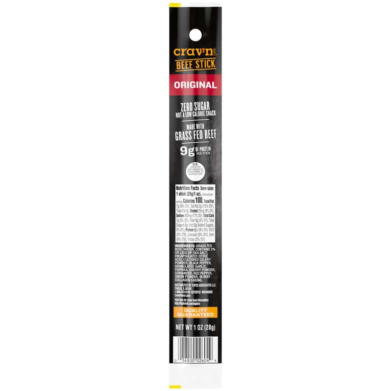 Crav’n Flavor Zero Sugar Original Beef Stick 1 oz